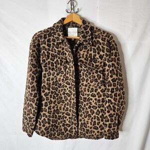 Bagatelle Leopard Print‎ Fuzzy Soft Shacket sz S